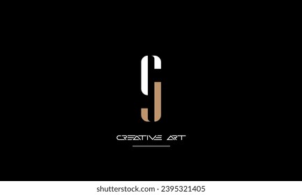 CJ, JC, C, J letras abstractas monograma logotipo