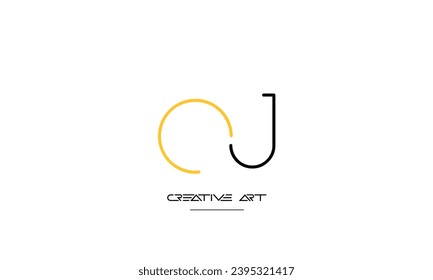 CJ, JC, C, J abstract letters logo monogram