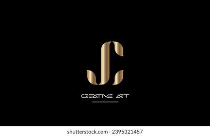 CJ, JC, C, J letras abstractas monograma logotipo