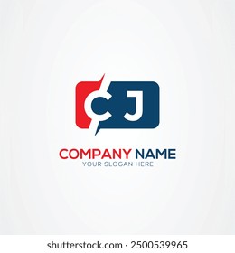 CJ oder JC Creative Modern Letters Logo Design Element