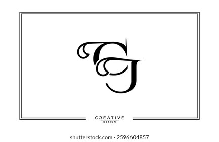 CJ, JC,C , J, Abstract Letters Logo Monogram