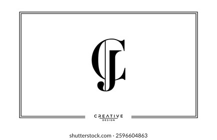 CJ, JC,C , J, Abstract Letters Logo Monogram