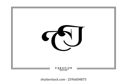 CJ, JC,C , J, Abstract Letters Logo Monogram