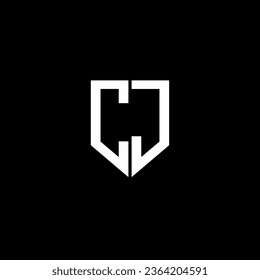 Diseño del logotipo de la letra CJ con fondo negro en ilustrador. Logo vector, diseños de caligrafía para logotipo, afiche, invitación, etc.