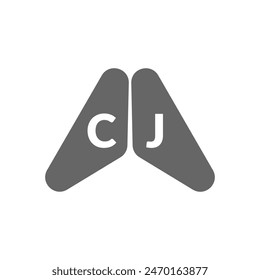 CJ letter logo design on white background. Creative  modern CJ letter logo design. Vector design.
Letters CJ, CJ logo  vector template.