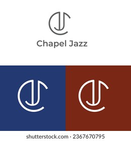 Logo de la carta CJ. Icono de carta de CJ.