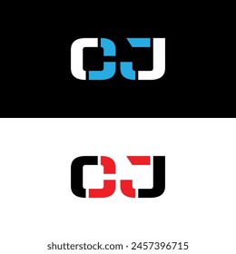 CJ logo. C J design. White CJ letter. CJ, C J letter logo design. Initial letter CJ linked circle uppercase monogram logo. C J letter logo vector design.