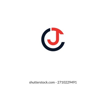CJ logo. CJ design. C letter logo design. Initial letter CJ monogram logo. 