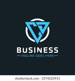 CJ Monogram. Modern Initials CJ Letter Logo Design with Blue and White Circle. CJ Icon for Business Branding and Professional Identity