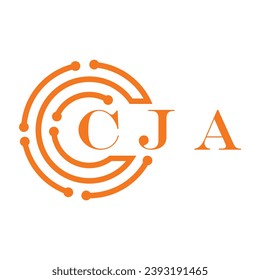 CJA letter design. CJA letter technology logo design on white background. CJA Monogram logo design for entrepreneur and business