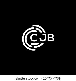 CJB letter logo design on black background. CJB creative initials letter logo concept. CJB letter design.
