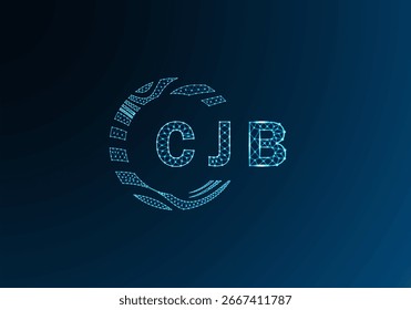 CJB Low-Poly-Buchstaben-Logo, Vektordesign. CJB Logodesign mit niedrigem Poly. CJB einzigartiges Low-Poly-Logo-Design.