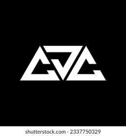 Diseño del logotipo de la letra del triángulo CJC con forma de triángulo. Monograma de diseño del logotipo del triángulo CJC. Plantilla de logotipo vectorial de triángulo CJC con color rojo. Logo triangular CJC Diseño sencillo, elegante y lujoso.