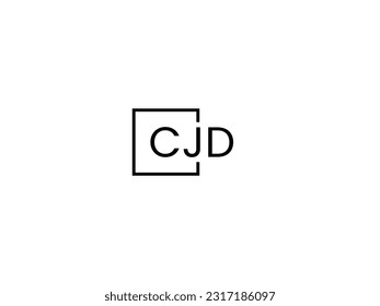 CJD Letter Initial Logo Design Vector Illustration