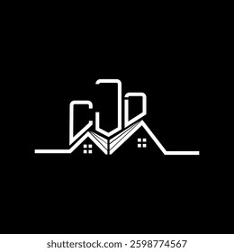 CJD Real State logo design, CJD simple and modern logo. CJD luxurious alphabet design  