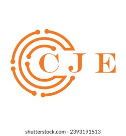CJE letter design. CJE letter technology logo design on white background. CJE Monogram logo design for entrepreneur and business