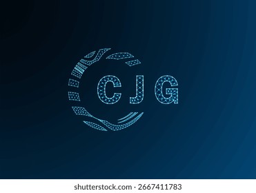 Diseño de Vector de logotipo de letra de polietileno baja CJG. Diseño de logotipo de poliéster inferior CJG. Diseño único del logotipo de CJG low poly.