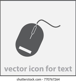 Cjmputer mouse icon with plase for text. Vector graphics.