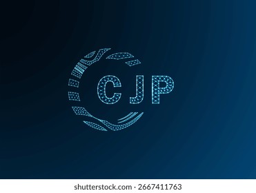 CJP Low-Poly-Buchstaben-Logo, Vektordesign. CJP Logodesign mit niedrigem Poly. CJP einzigartiges Low-Poly-Logo-Design.