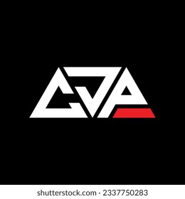 CJP triangle letter logo design with triangle shape. CJP triangle logo design monogram. CJP triangle vector logo template with red color. CJP triangular logo Simple, Elegant, and Luxurious design.
