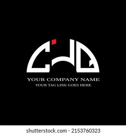 CJQ letter logo creative design with vector graphic
