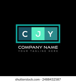 CJY letter logo design on black background. CJY creative initials letter logo concept. CJY letter design.
