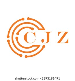 CJZ-Briefdesign. CJZ-Buchstaben Technologie Logo-Design auf weißem Hintergrund. CJZ Monogram Logo-Design für Unternehmer und Unternehmen