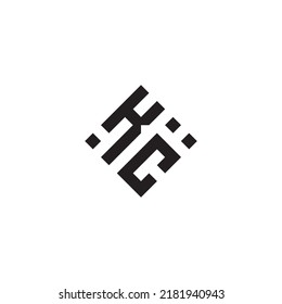 Logo de concepto geométrico abstracto CK en diseño profesional de alta calidad que será mejor para el estilo de la calle