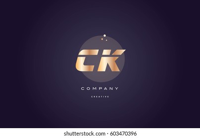 ck c k  gold yellow golden metal metallic bold luxury product modern creative gradient alphabet company logo design vector icon template