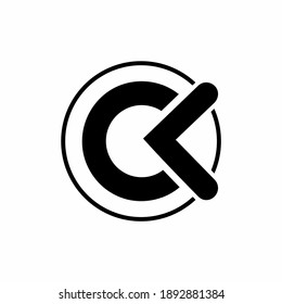 CK design initial letter vector logo template