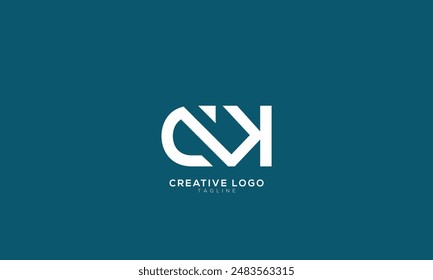CK DK Abstract initial monogram letter alphabet logo design