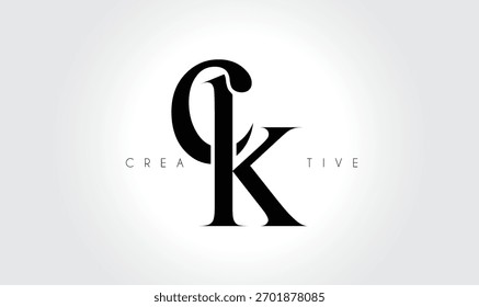 CK  Elegant Serif Monogram Logo – Luxury Lowercase Typographic Lettermark for Modern Branding