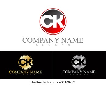 Ck font logo design
