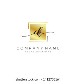 CK handwriting initial logo template vector.
