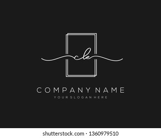 CK handwriting initial  logo vector