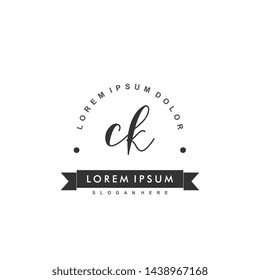 CK Initial beauty monogram logo vector