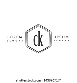 CK Initial beauty monogram logo vector