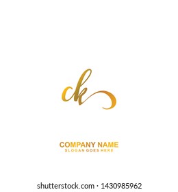 CK Initial handwriting logo vector