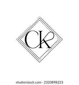 CK initial letter logo design
