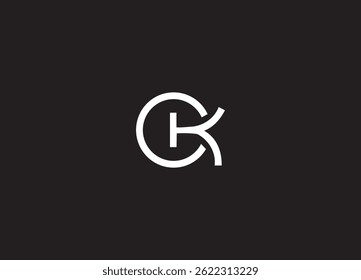 CK anfängliches modernes Logo-Design und kreatives Logo