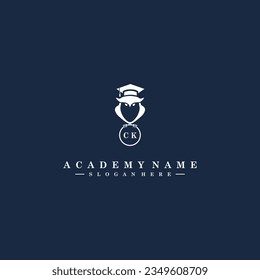 CK Initials Academy Logo Vector Art Icons and Graphics