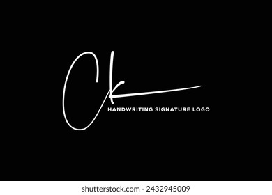 CK Initialen Handschrift Signatur Logo. CK Hand gezeichnete Kalligrafie Schriftzug Vektor. CK-Brief Immobilien, Schönheit, Fotografie Brief Logo Design.