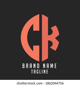 CK initials logo, name initials logo, company initials logo, person initials logo