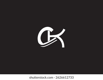 CK KC Abstrato inicial monograma letra alfabeto logotipo design