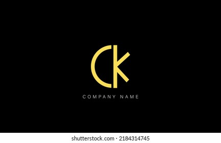 CK, KC Abstract Letters Logo Monogram