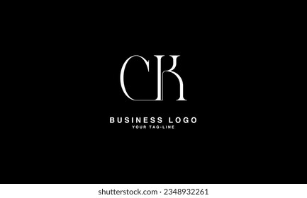 CK, KC, letras abstractas Monograma