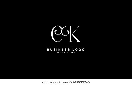 CK, KC, Abstrakte Buchstaben Logo Monogramm