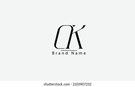 CK KC C K modelo de monograma del logotipo del vector abstracto