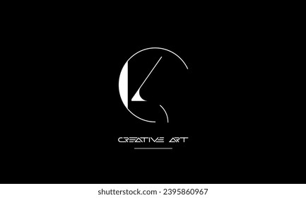CK, KC, C, K abstract letters logo monogram