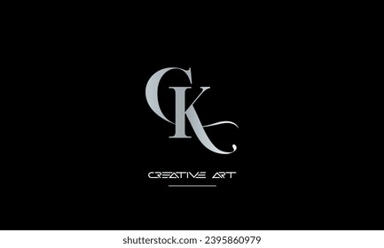 CK, KC, C, K abstract letters logo monogram